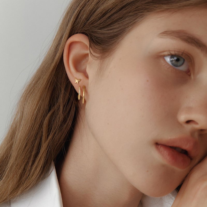 LOYATA Double Hoop Earrings for Women 14K Gold Plated Hypoallergenic Small Huggie Hoop Earrings Gold Hoops Twist Stud Earrings Trendy Illusion Ear Jewelry for Women Gifts - Image 2